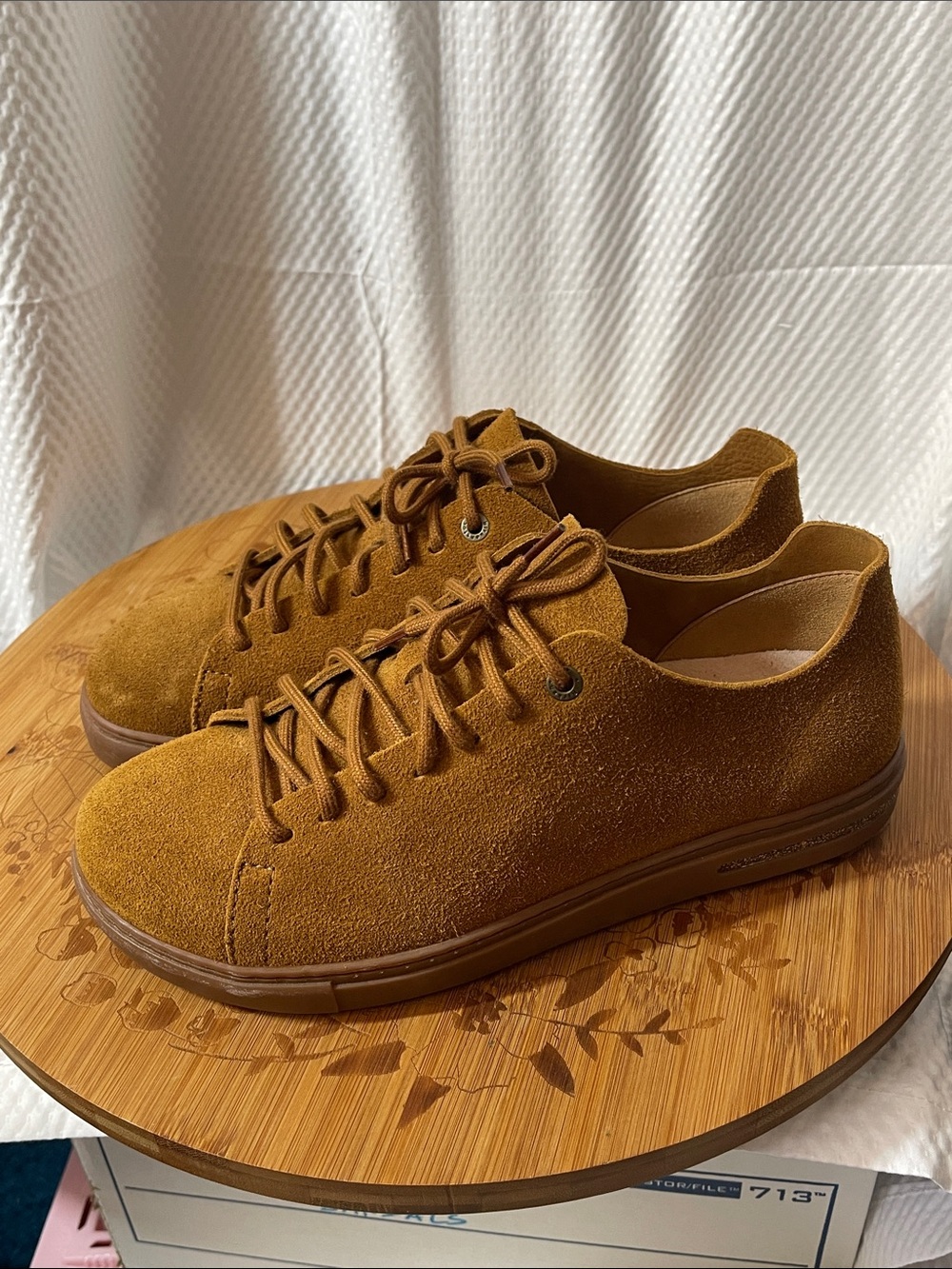 Birkenstock Bend Low Women's Suede Sneakers in Mink color size 40